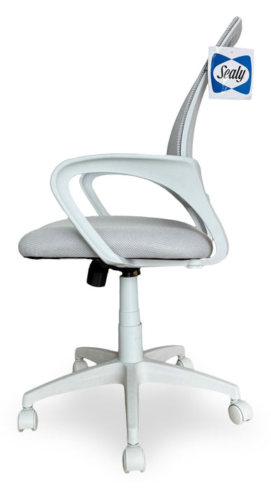Sealy® Raven 25.2” Adjustable Ergonomic Office Chair with Mesh Padding - White