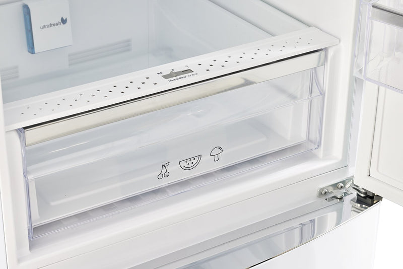 Classic Retro by Unique 24\" 12 Cu. Ft. Bottom-Freezer Refrigerator - Marshmallow White - UGP-340L W AC