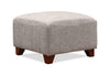 Zello 22\" Linen-Look Fabric Ottoman - Linen