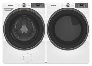 Whirlpool 5.2 Cu. Ft. Smart Front-Load Washer and 7.4 Cu. Ft. Gas Dryer - White