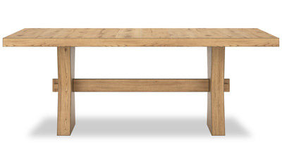Shaw Dining Table, Trestle Base, 78"W - Natural | Table de salle à manger Shaw de 78 po (L) avec base à tréteaux - naturelle