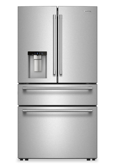 Maytag 36" 29 Cu. Ft. French Door Refrigerator - Stainless Steel - MRMF5436TZ | Réfrigérateur Maytag de 29 pi³ à portes françaises de 36 po – acier inoxydable – MRMF5436TZ
