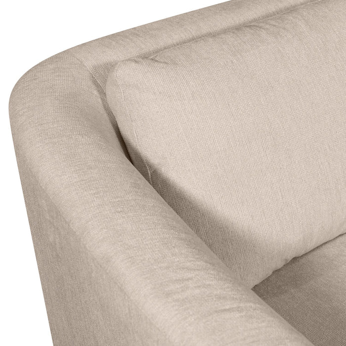 Envy 3-Piece Right-Facing Chenille Fabric Sleeper Sectional with Storage Chaise - Almond Beige