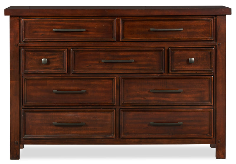 Sonoma 5pc Bedroom Set with Bed, Dresser & Mirror, Mango Brown - Twin Size