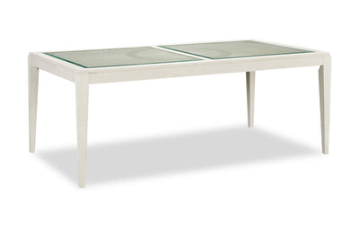 Vida Dining Table with Glass Inserts, 78"W - Sand | Table de salle à manger Vida de 78 po (L) avec incrustations en verre - sable