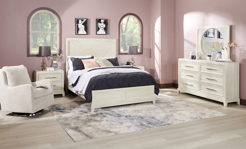 Vida Bedroom 6-Drawer Dresser, 66\"W x 40\"H - Sand