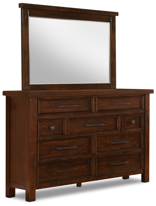 Sonoma 5pc Bedroom Set with Bed, Dresser & Mirror, Mango Brown - Twin Size