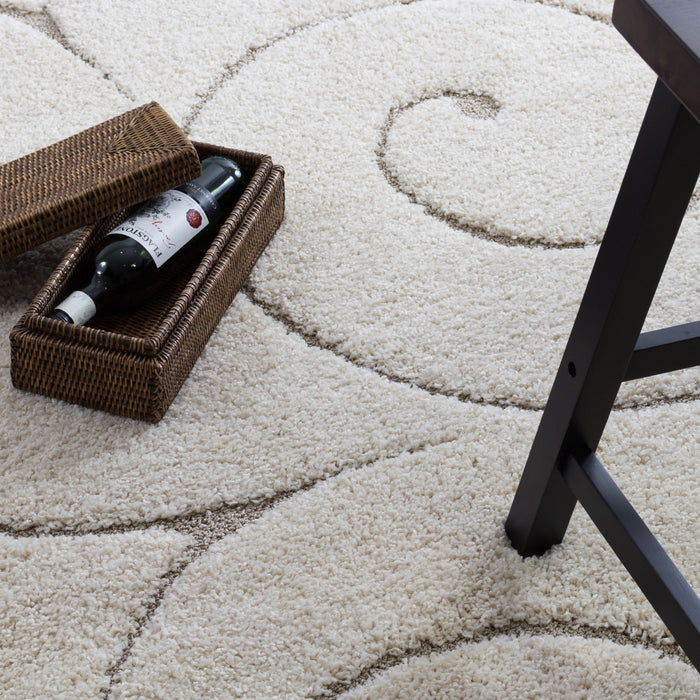 Oakville Cream Flora 3x5 Area Rug