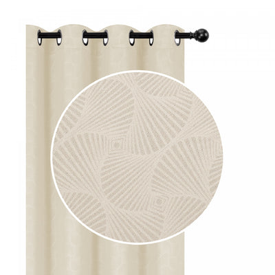 Embossed Panel Shell Ivory 84" - Set of 2 Drapes and Blinds|Panneau embossé ivoire de 84 po à motif de coquillages - ensemble de 2 rideaux et stores