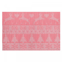 Vinyl Placemat Reindeer and Tree Red