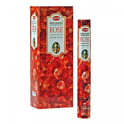 Hem Incense 20 Stick Rose - Set of 6 Incense Sticks|20 bâtons d’encens Hem à arôme de rose - ensemble de 6 paquets de bâtons d’encens