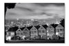 San Francisco Skyline From Alamo Square 28x42 Wall Art Frame And Fabric Panel