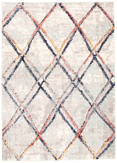 Makondo Abstract Ivory Area Rug - 6'7" x 9'6"