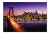 San Francisco Skyline And Bay Bridge 28x42 Wall Art Frame And Fabric Panel