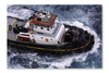 Tugboat In Caribbean Ocean 16x24 Wall Art Frame And Fabric Panel