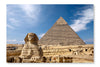 Sphinx And The Great Pyramid In Egypt 28x42 Wall Art Frame And Fabric Panel