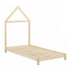Sweedi Twin Bed with House Frame Headboard - Natural