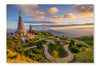 Landscape Of Two Pagodas At Doi Inthanon 16x24 Wall Art Frame And Fabric Panel