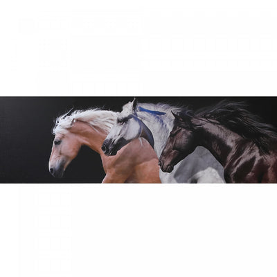 Canvas Wall Art Triple Horse Head Wall Decor|Œuvre d’art murale sur toile représentant trois têtes de cheval