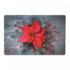 Plastic Placemat Poinsettia Centerpiece - Set of 12