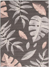 Palta Anthracite-Rose Area Rug - 3'11\" x 5'7\"