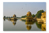 Gadsisar Lake In Jaisalmer, India 24x36 Wall Art Frame And Fabric Panel