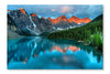 Moraine Lake Sunrise Colorful Landscape 16x24 Wall Art Frame And Fabric Panel