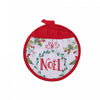 Round Potholder with Noel Wreath - Set of 6