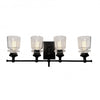 Castara 4-Light Black Bathroom Wall Light