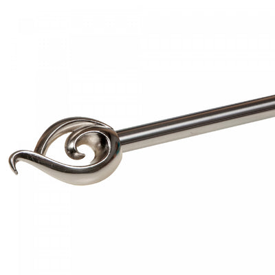 16/19mm Metal Drape Pole Set Orifice Adjustable 28"–48"L - Nickel|Ensemble de tringles à rideaux Orifice de 16 à 19 mm en métal Réglable de 28 à 48 po - couleur nickel