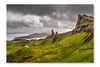 Panoramic View Of Old Man Of Storr Mountains 16x24 Wall Art Frame And Fabric Panel
