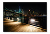 The Brooklyn Bridge And Manhattan Skyline 24x36 Wall Art Frame And Fabric Panel
