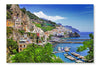Beautiful Amalfi Coast 28x42 Wall Art Frame And Fabric Panel
