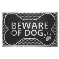 Rubber Beware of Dog Floormat