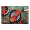 Plastic Placemat Holiday Dinner - Set of 12
