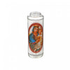 Religious Candle White Mary Emblem - Set of 2