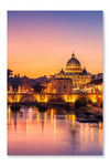 Rome, Italy With St Peter Basilica Of The Vatican 2 16x24 Wall Art Frame And Fabric Panel