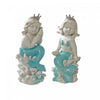 Polyresin Mermaid Sitting on Coral Figurine