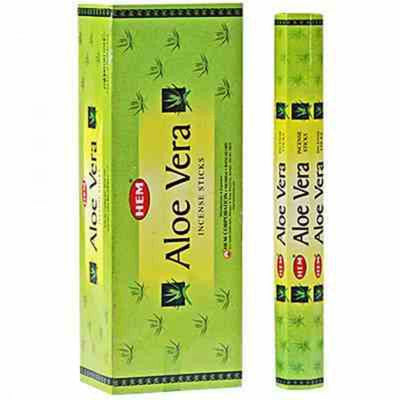 Hem Incense 20 Stick Aloe Vera - Set of 6 Incense Sticks|20 bâtons d’encens Hem à arôme d’aloès - ensemble de 6 paquets de bâtons d’encens