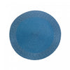 Vinyl Round Placemat with Blue Border - Set of 12