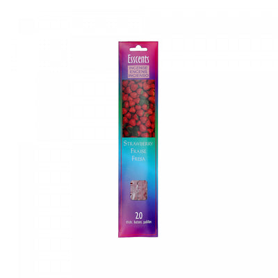 Esscents Stick Strawberry - Set of 8 Incense Sticks|Bâtons à arôme de fraise d’Esscents - ensemble de 8 paquets de bâtons d’encens