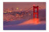 San Francisco Golden Gate Bridge In Fog 16x24 Wall Art Frame And Fabric Panel