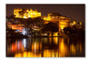 City Palace And Pichola Lake At Night, Udaipur 24x36 Wall Art Frame And Fabric Panel