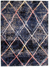 Makondo Abstract Navy Blue Area Rug - 6'7\" x 9'6\"