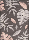 Palta Anthracite-Rose Area Rug - 7'10\" x 10'2\"