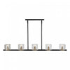 Salinas Black & Brass 5-Light Island Light