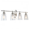 Castara 4-Light Silver Bathroom Wall Light
