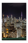Downtown Toronto At Night 16x24 Wall Art Frame And Fabric Panel
