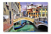Pictorial Venetian Canals 28x42 Wall Art Frame And Fabric Panel