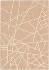 Sadie Abstract Taupe-Champagne Area Rug - 7'10\" x 10'2\"
